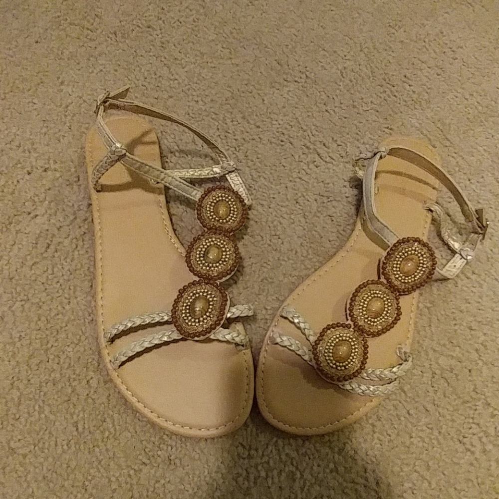 Beaded Strappy Sandals